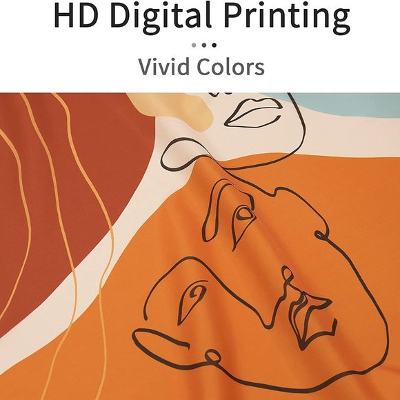 GIBELLE Abstract Shower Curtain Set with Hooks 72x72"  🚿🚿 NEW!!! - Picture 4 of 8